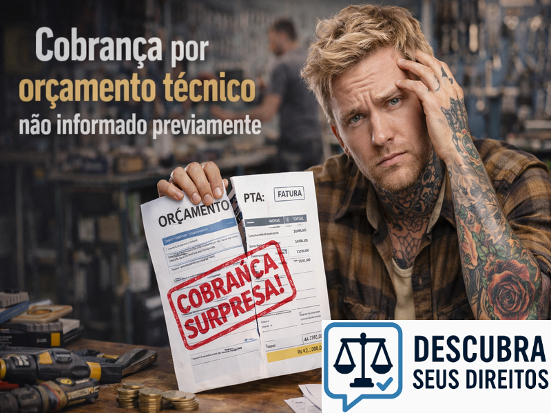 Cobrança por orçamento técnico não informado previamente
