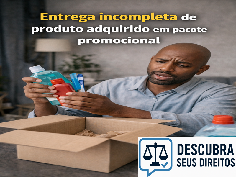 Entrega incompleta de produto adquirido em pacote promocional