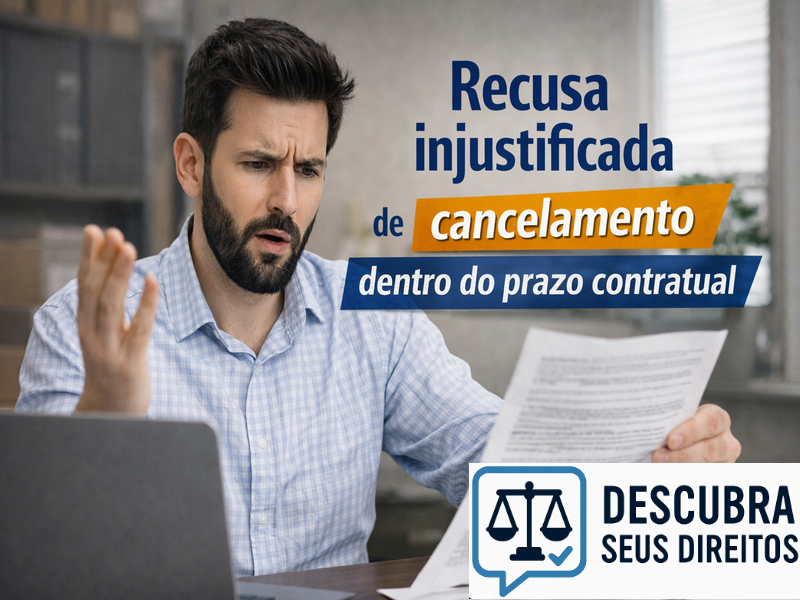 Recusa injustificada de cancelamento dentro do prazo contratual