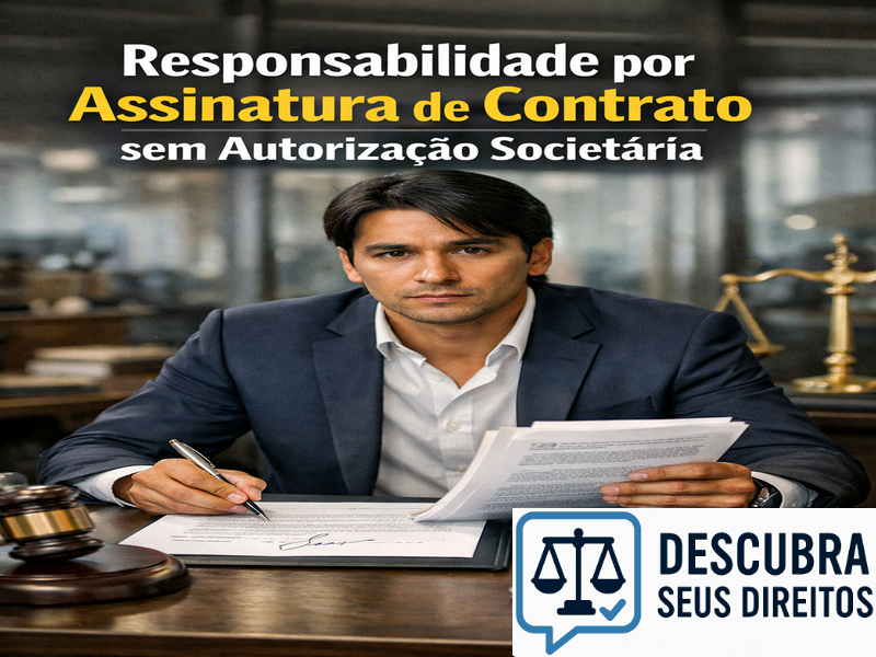 Responsabilidade por assinatura de contrato sem autorização societária
