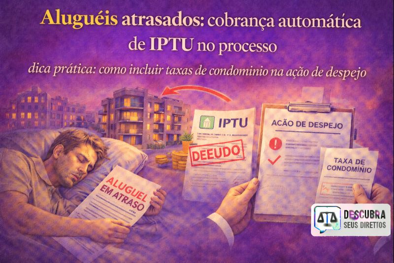 Aluguéis atrasados: cobrança automática de IPTU no processo