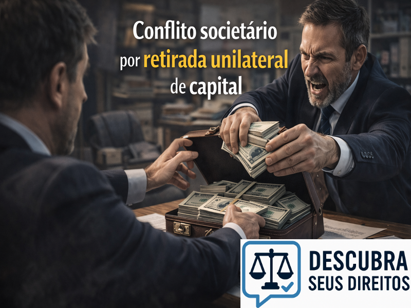 Conflito societário por retirada unilateral de capital