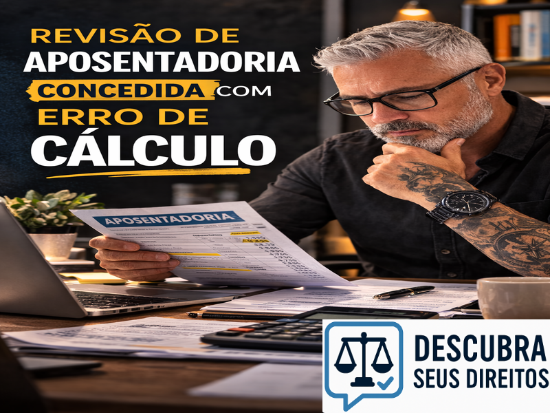 Revisão de aposentadoria concedida com erro de cálculo
