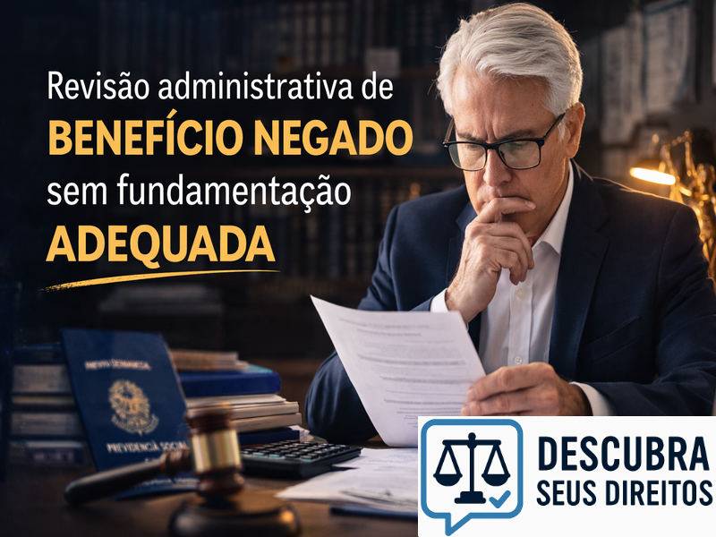 Revisão administrativa de benefício negado sem fundamentação adequada