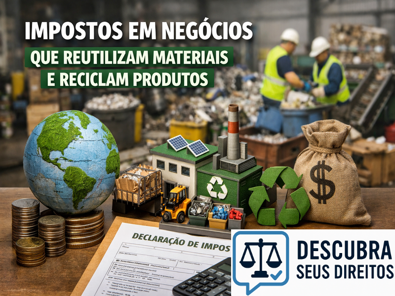 Impostos em negócios que reutilizam materiais e reciclam produtos