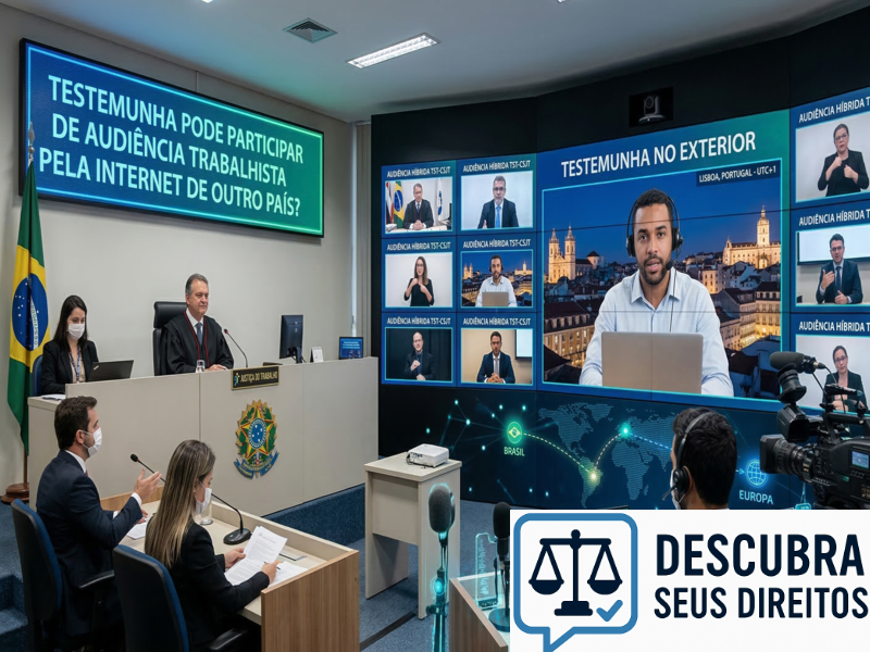 Testemunha pode participar de audiência trabalhista pela internet de outro país?