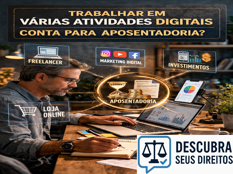 Trabalhar em várias atividades digitais conta para aposentadoria?