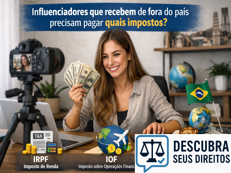 Influenciadores que recebem de fora do país precisam pagar quais impostos?