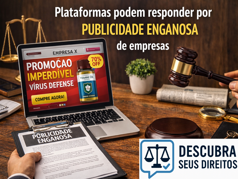 Plataformas podem responder por publicidade enganosa de empresas