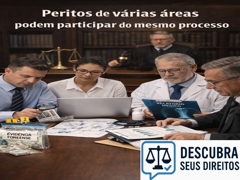 Peritos de várias áreas podem participar do mesmo processo