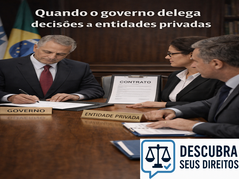 Quando o governo delega decisões a entidades privadas