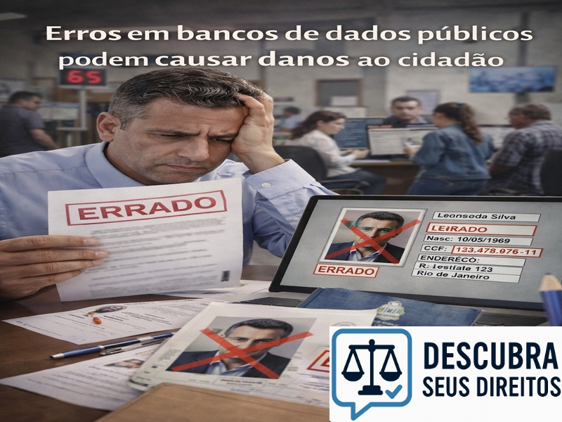 Erros em bancos de dados públicos podem causar danos ao cidadão