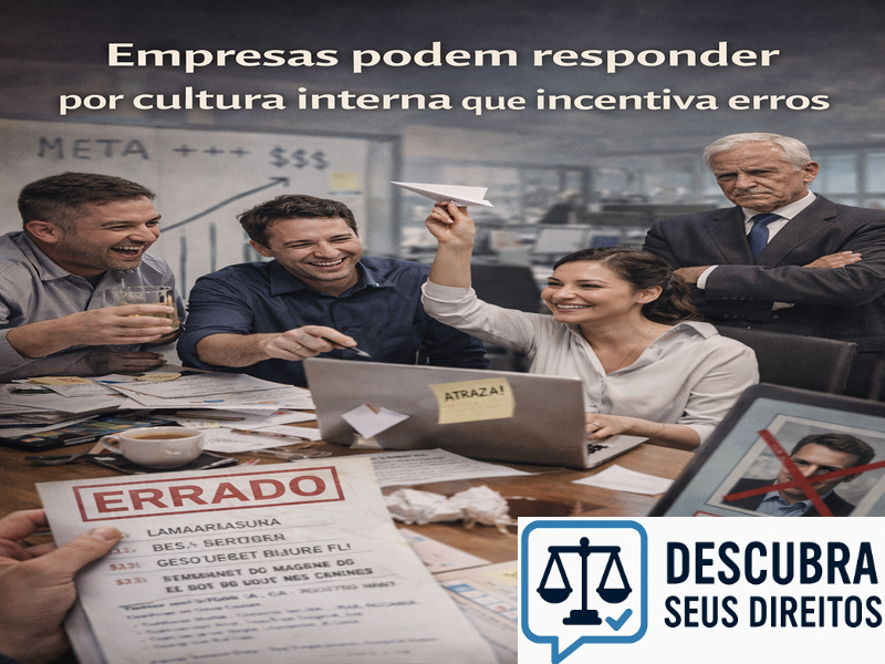 Empresas podem responder por cultura interna que incentiva erros