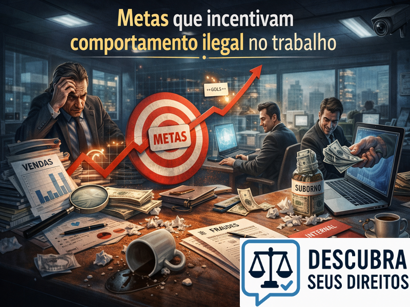 Metas que incentivam comportamento ilegal no trabalho