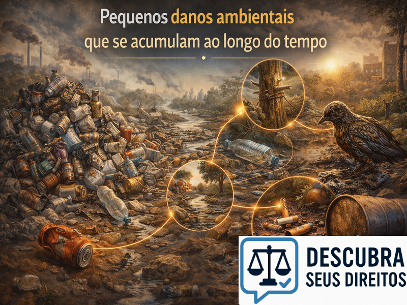Pequenos danos ambientais que se acumulam ao longo do tempo