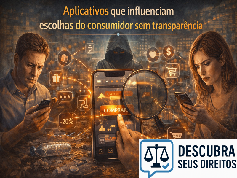 Aplicativos que influenciam escolhas do consumidor sem transparência