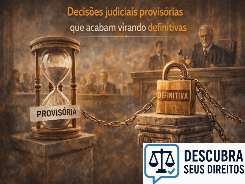 Decisões judiciais provisórias que acabam virando definitivas