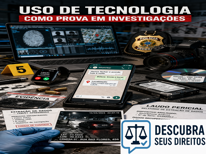 Uso de tecnologia como prova em investigações e seus desafios jurídicos