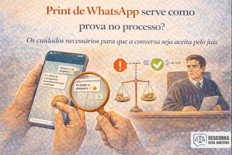 Print de WhatsApp serve como prova no processo?