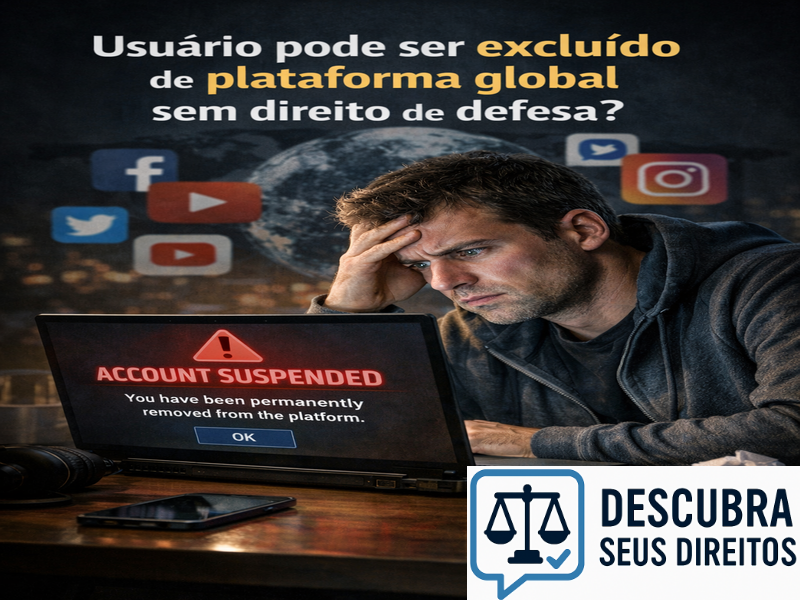 Usuário pode ser excluído de plataforma global sem direito de defesa?