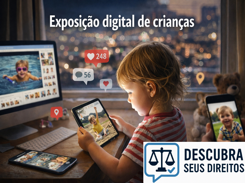 Exposição digital de crianças
