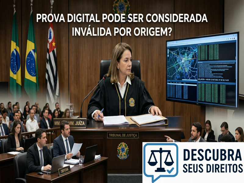 Prova digital pode ser considerada inválida por origem?