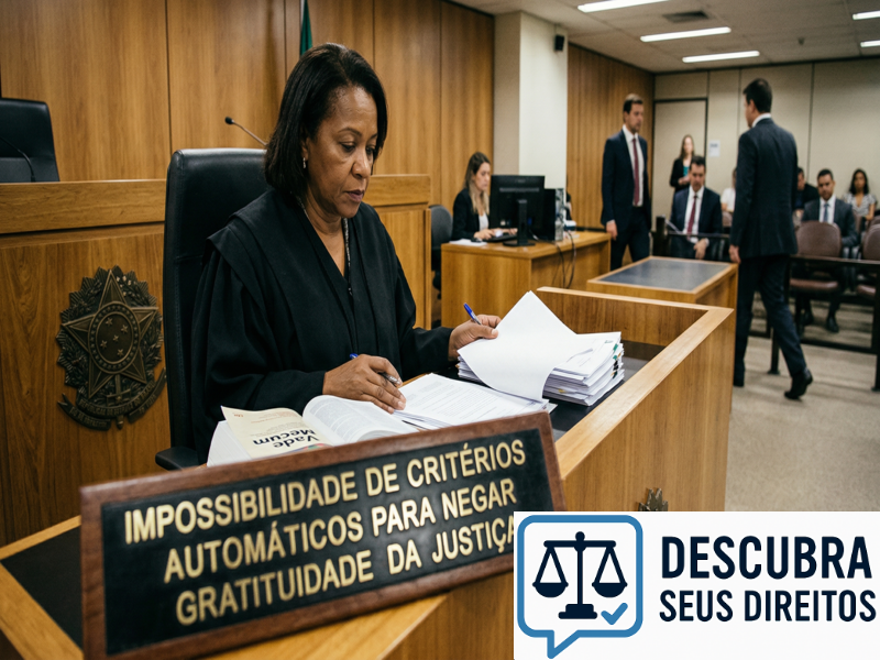 Impossibilidade de critérios automáticos para negar gratuidade da justiça