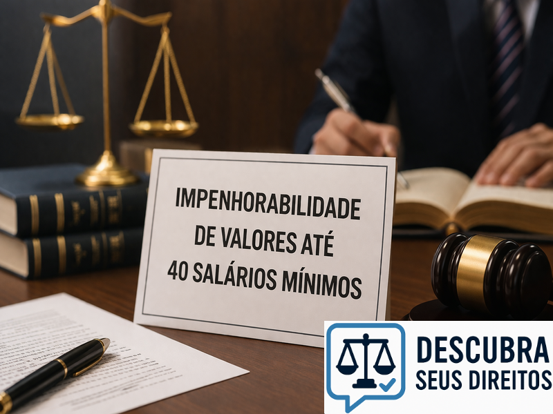 Impenhorabilidade de valores até 40 salários mínimos