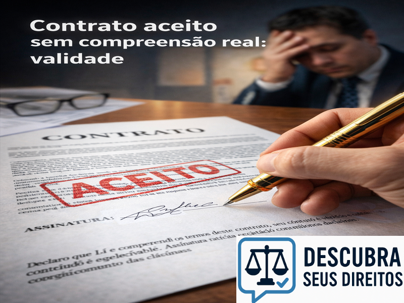 Contrato aceito sem compreensão real: validade