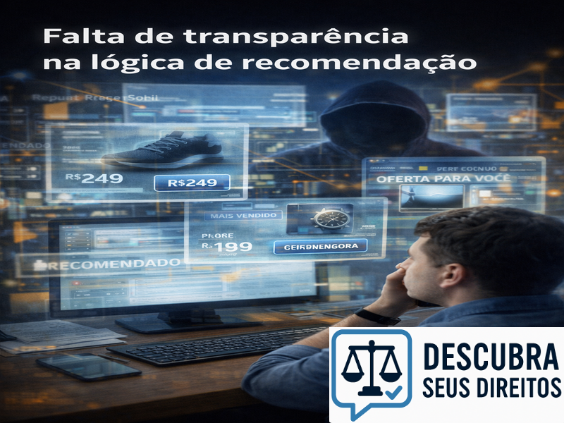 Falta de transparência na lógica de recomendação