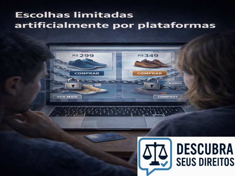 Escolhas limitadas artificialmente por plataformas