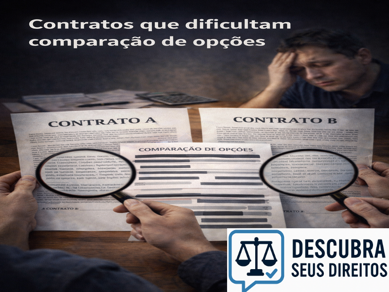 Contratos que dificultam comparação de opções