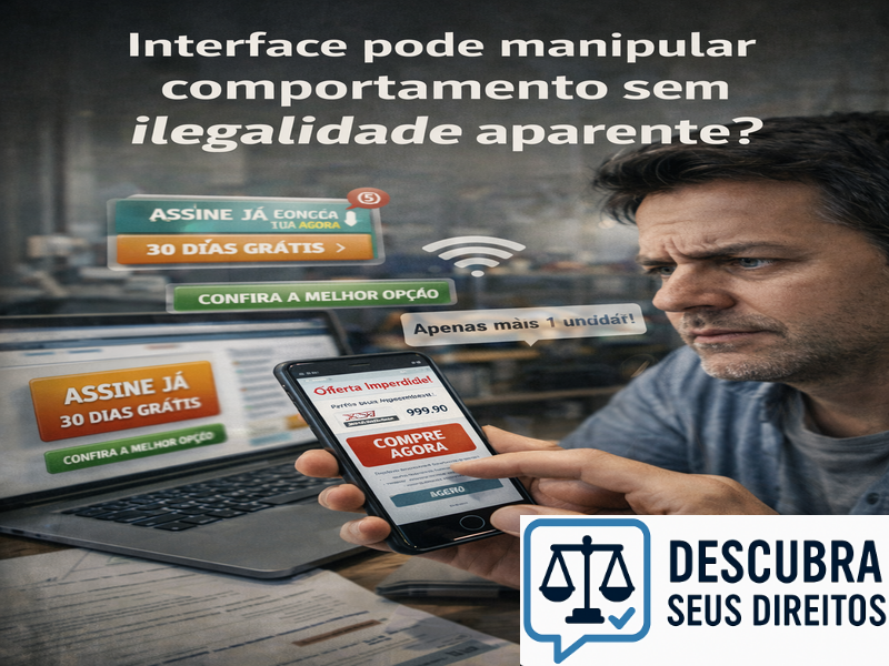 Interface pode manipular comportamento sem ilegalidade aparente?