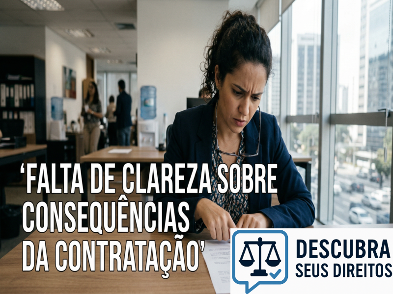 Falta de clareza sobre consequências da contratação