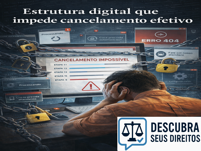 Estrutura digital que impede cancelamento efetivo