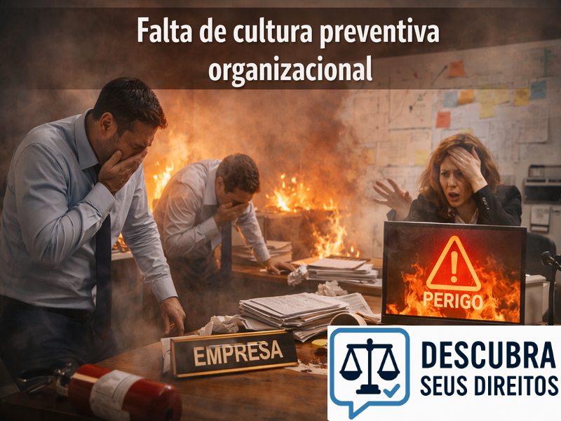 Falta de cultura preventiva organizacional pode gerar responsabilidade?