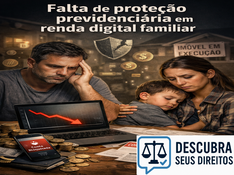 Falta de proteção previdenciária em renda digital familiar