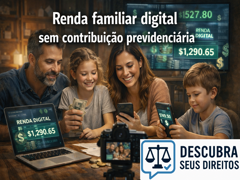 Renda familiar digital sem contribuição previdenciária