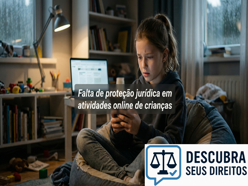 Falta de proteção jurídica em atividades online de crianças