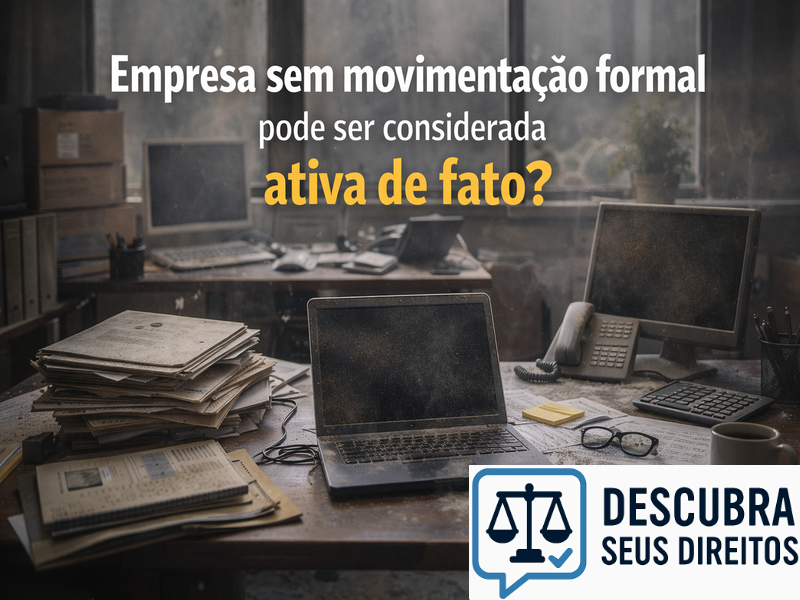 Empresa sem movimentação formal pode ser considerada ativa de fato?