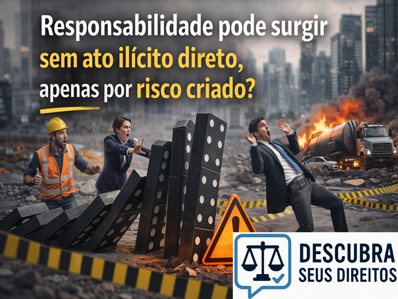 Responsabilidade pode surgir sem ato ilícito direto, apenas por risco criado?