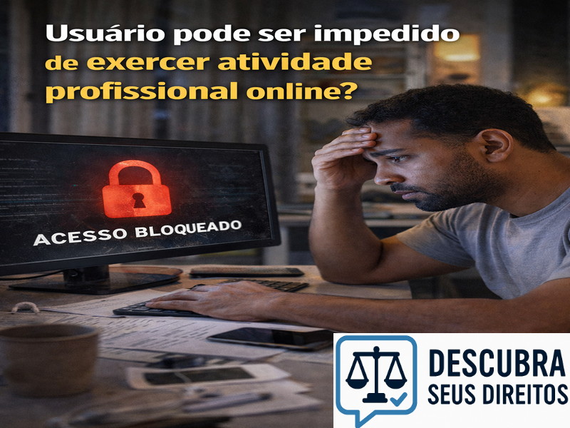 Usuário pode ser impedido de exercer atividade profissional online?