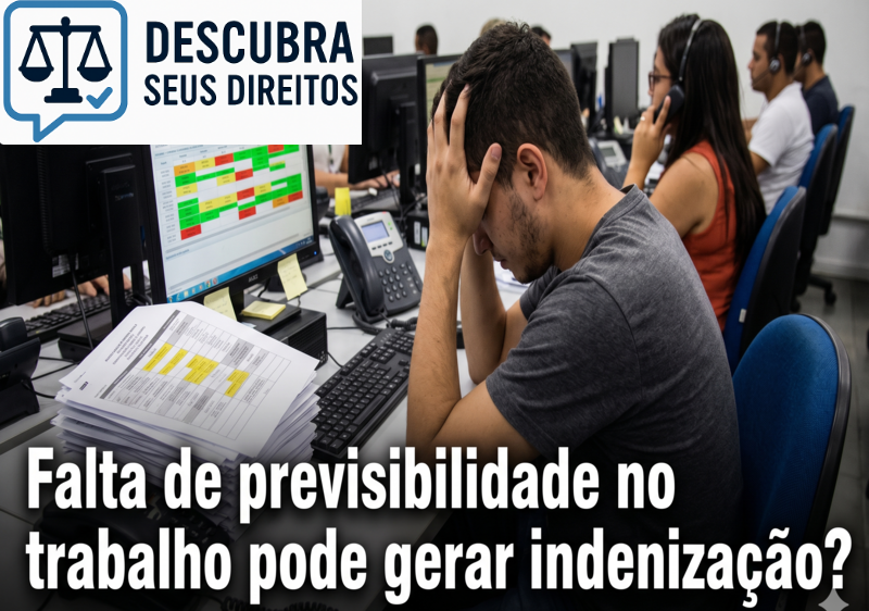 Falta de previsibilidade no trabalho pode gerar indenização?