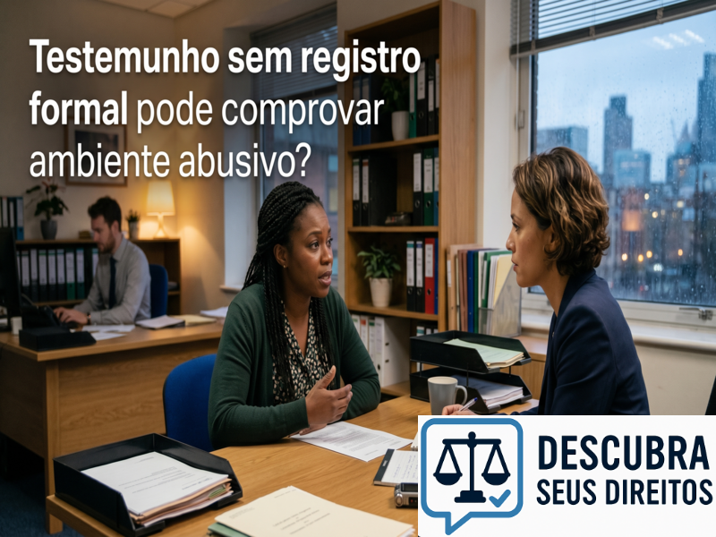 Testemunho sem registro formal pode comprovar ambiente abusivo?