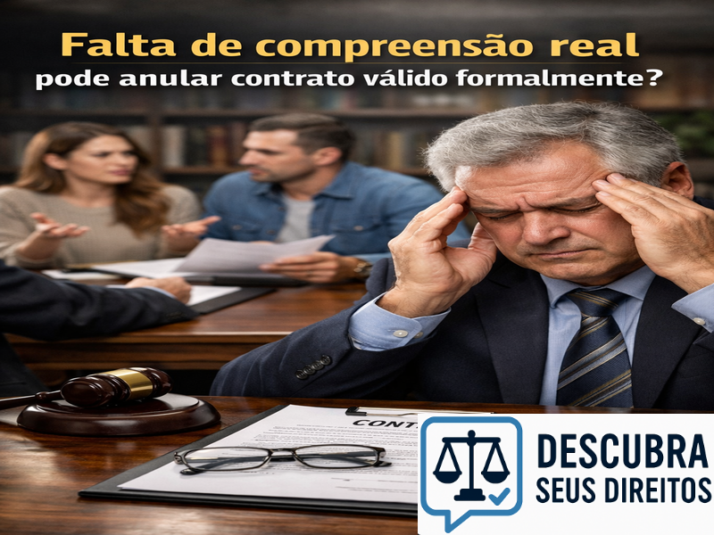 Falta de compreensão real pode anular contrato válido formalmente?