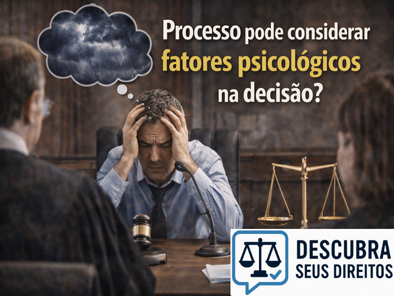 Processo pode considerar fatores psicológicos na decisão?