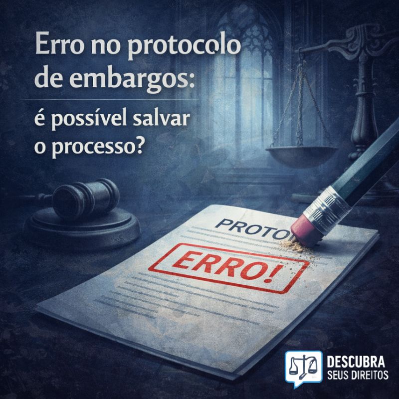 Erro no protocolo de embargos: dá para salvar?