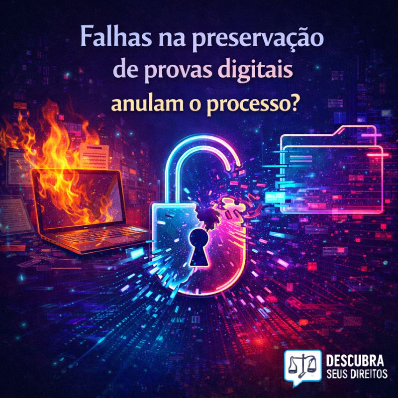 Falhas na preservação de provas digitais anulam o processo?
