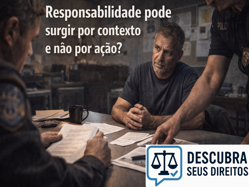 Responsabilidade pode surgir por contexto e não por ação?