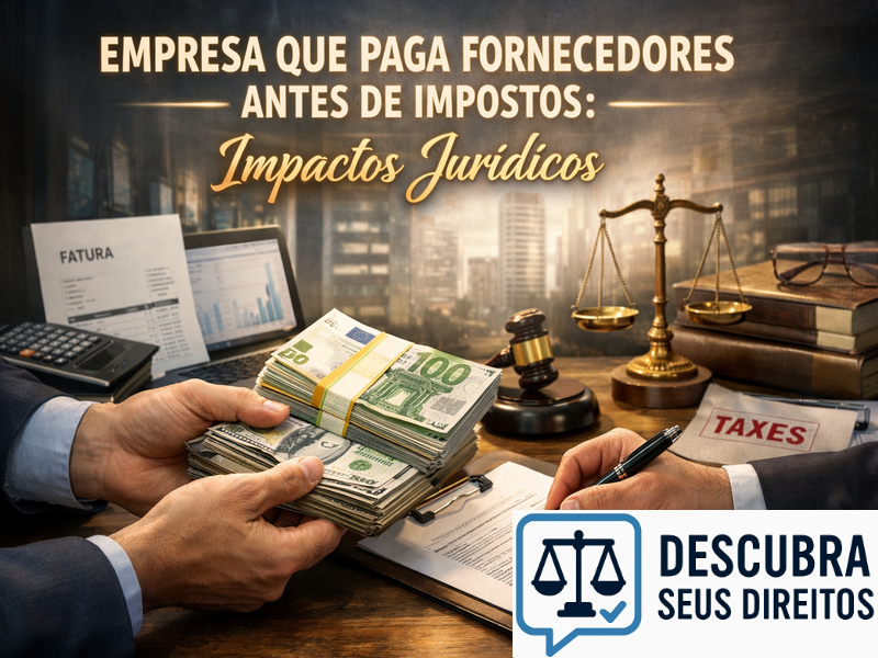 Empresa que paga fornecedores antes de impostos: impactos jurídicos